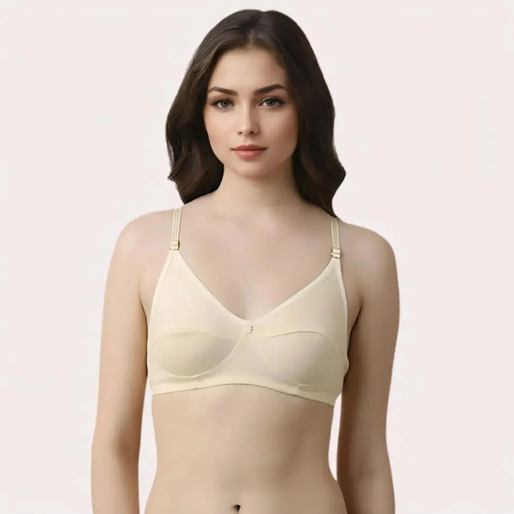 French Daina 2-Pack Beige Cotton Comfort Bra