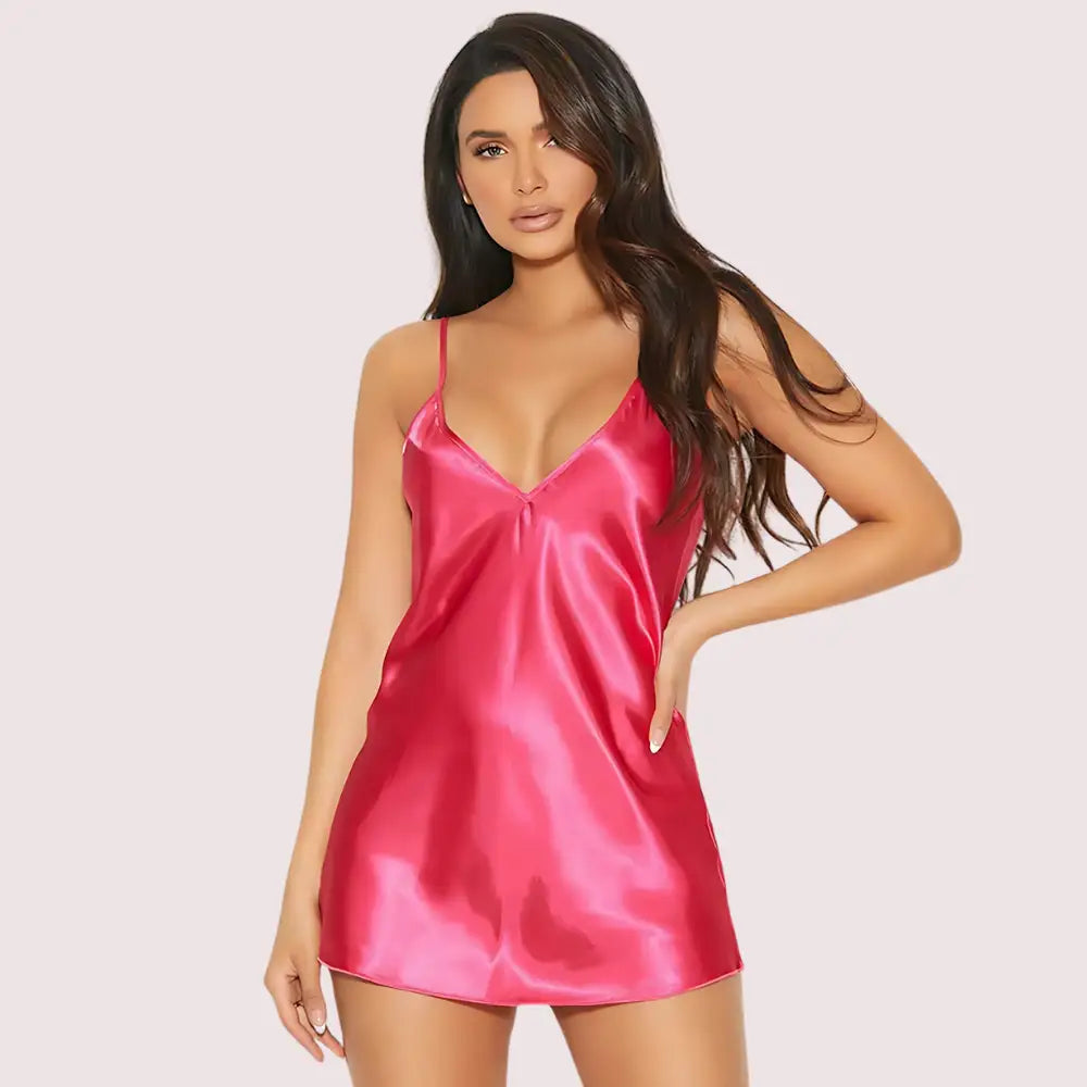 ’French Daina’ Pink silk satin cami top
