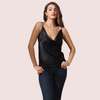 Éclat Satiné Cowl Neck Silk Satin Camisole - Boldlior