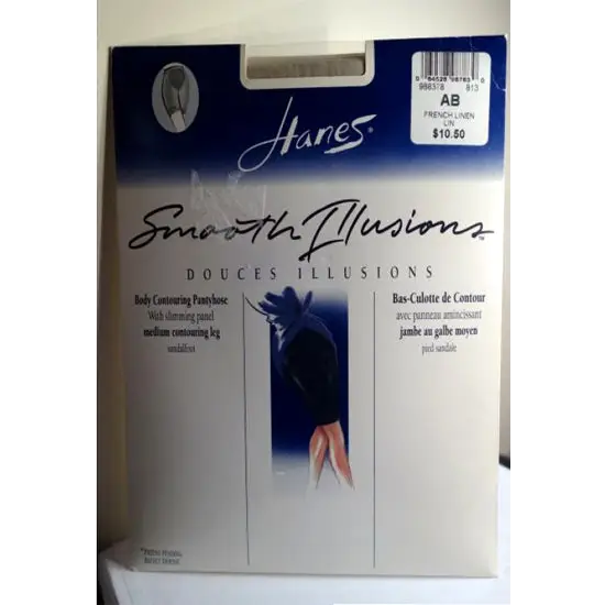Hanes Smooth Illusions Body Contouring Pantyhose - One Size / natural
