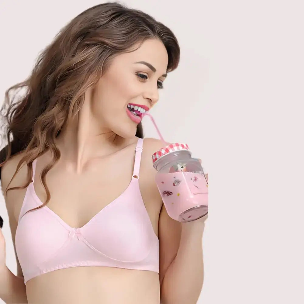 ’Hushh’ Very Beautiful Detachable Baby Pink Soft Padded Bra