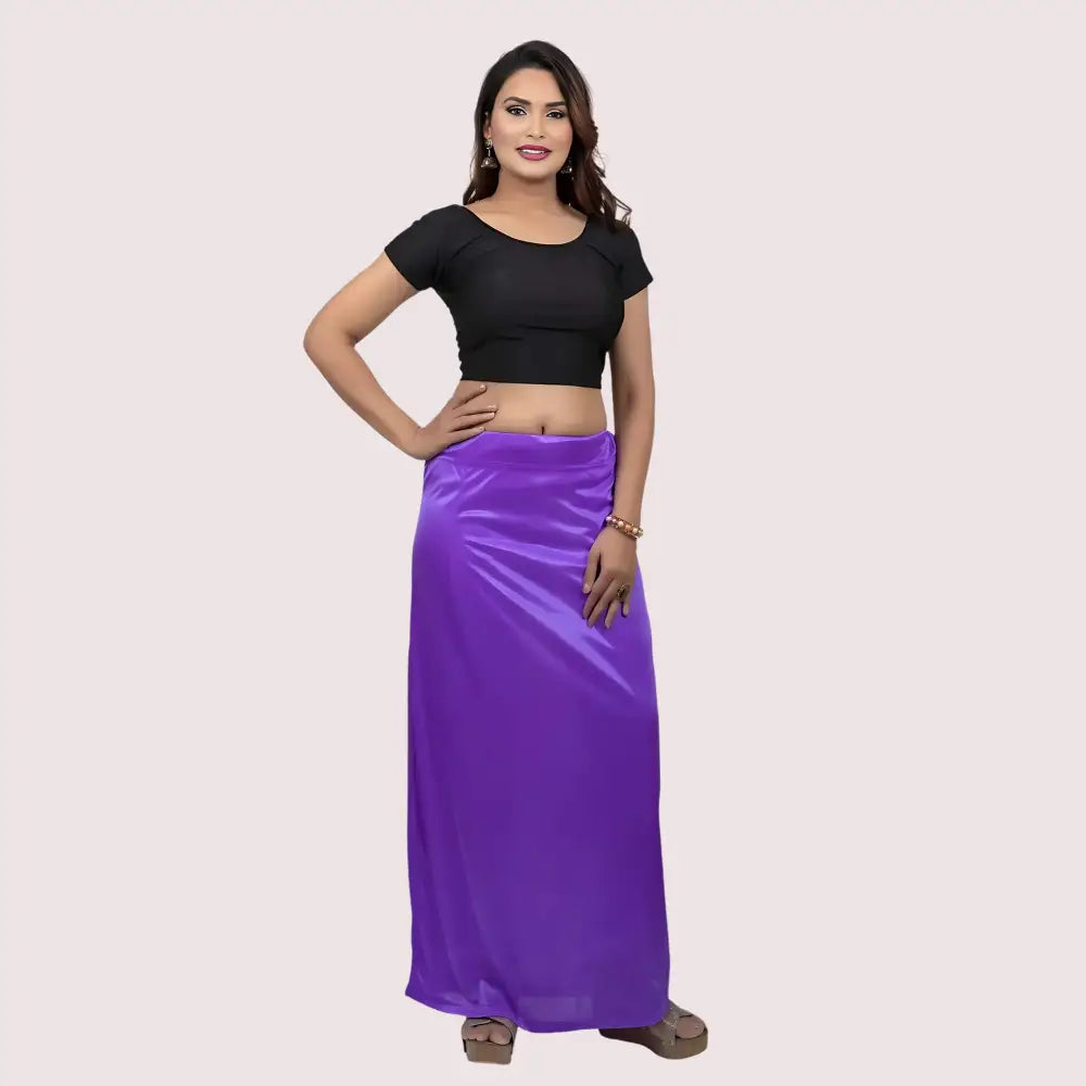 Indian Silk Saree’s Satin Petticoat for Women
