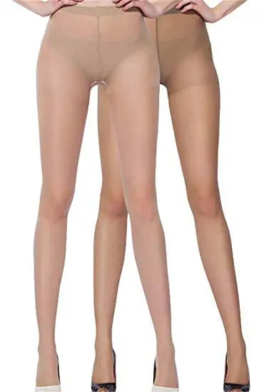Cream & Brown everyday glossy women pantyhose pack of 2 Snazzyway