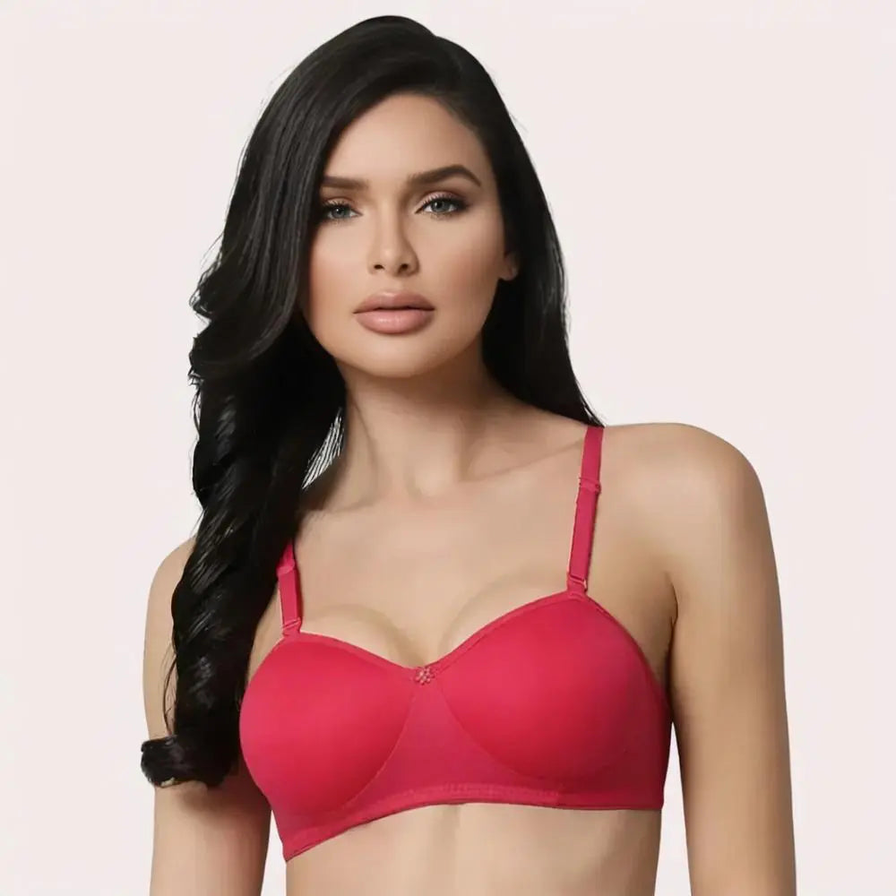 Fairy Kiss Lightly Padded Bra – Red Snazzyway