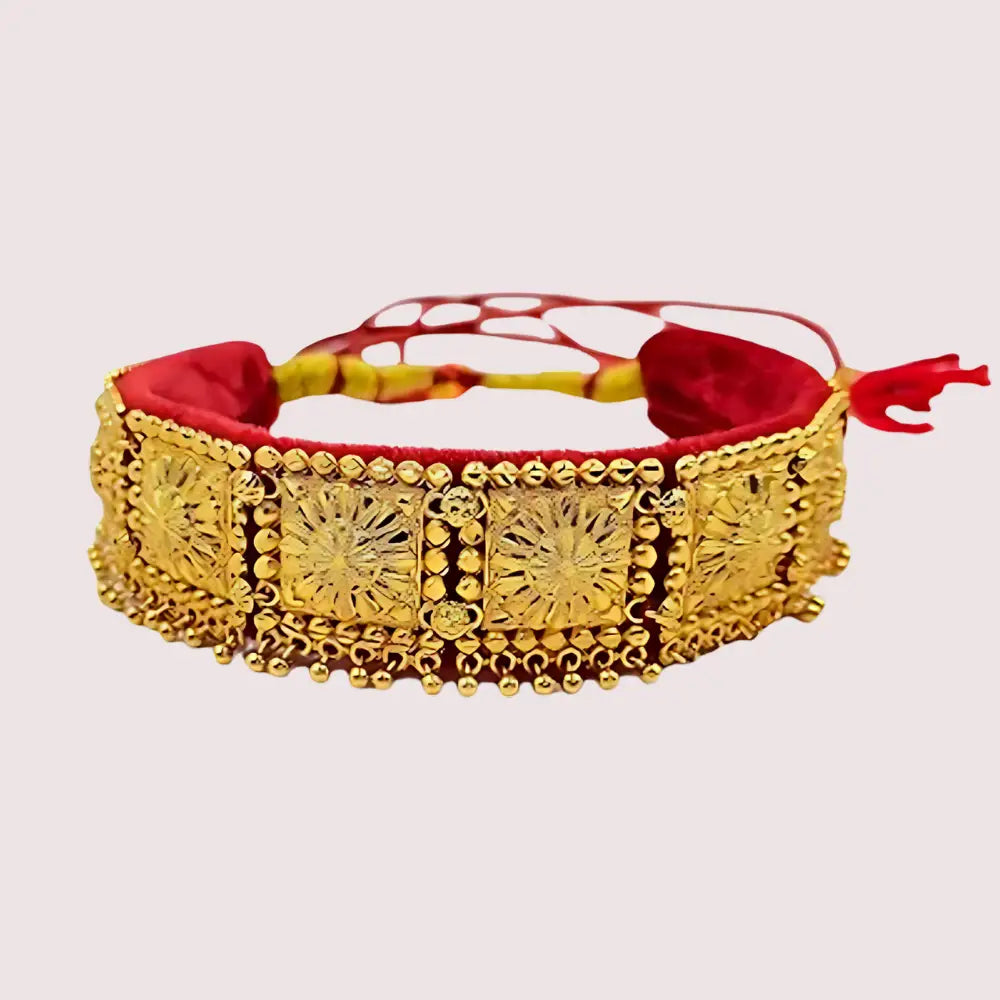 Kumauni Guloband with Nath & Mangtika - Golden