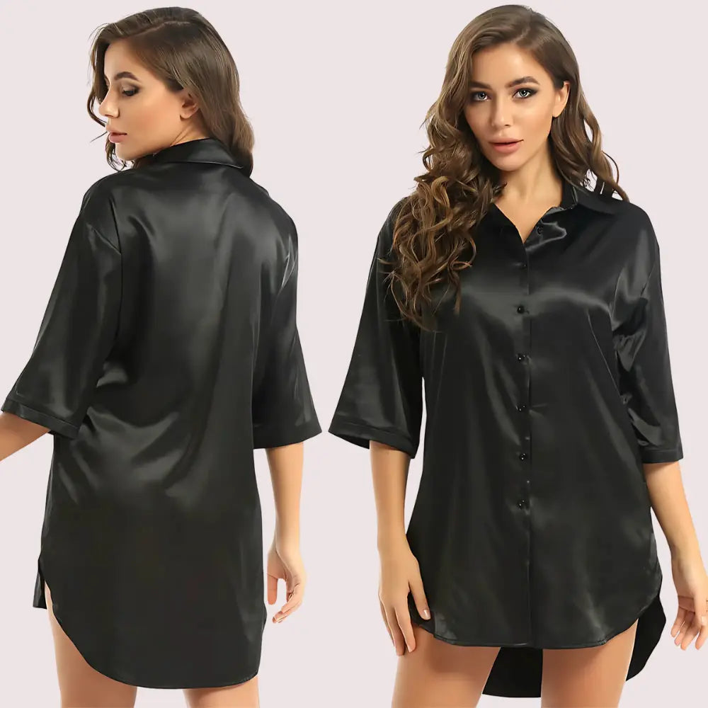 Velvet Nights Japanese Satin Nightdress Snazzyway