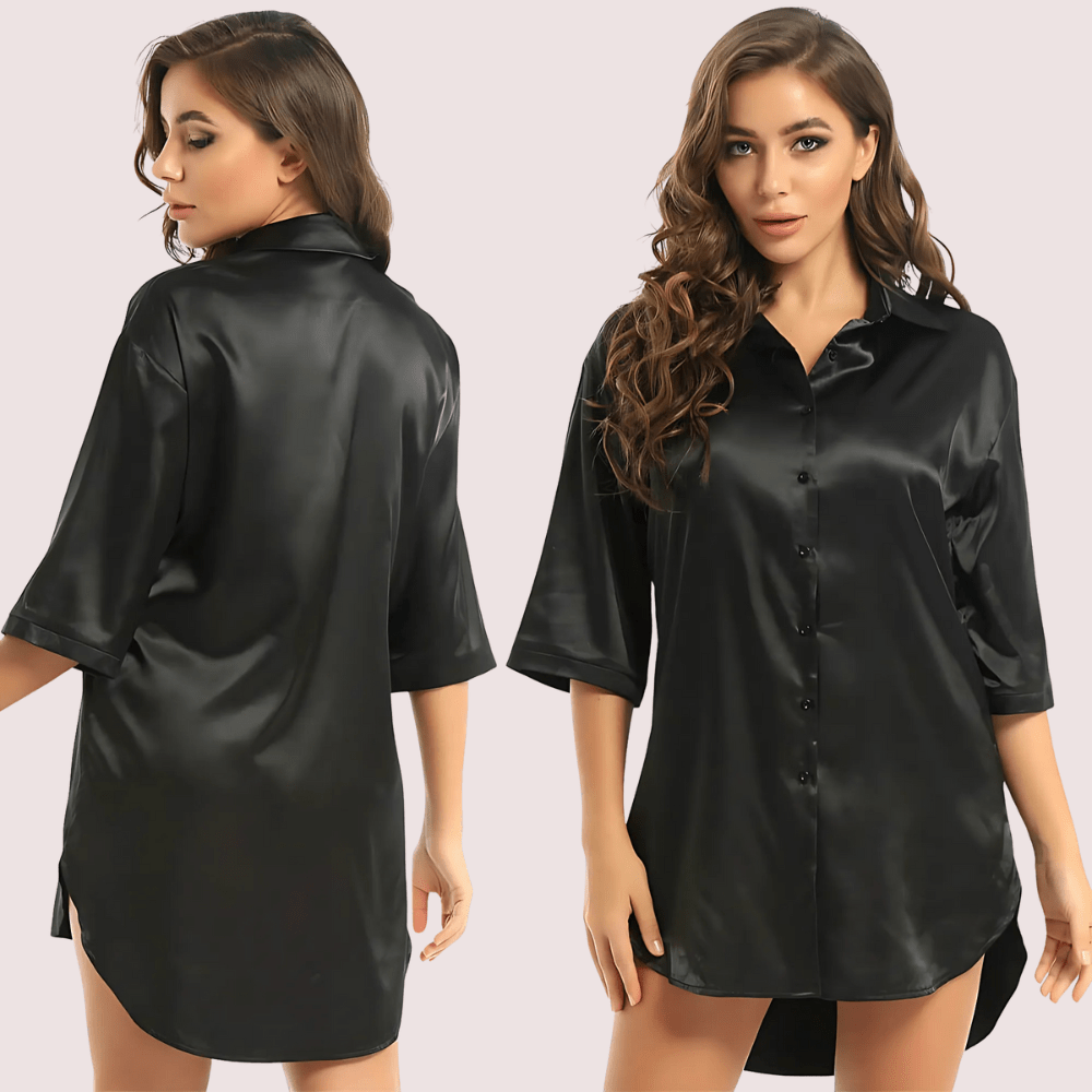 "Luxury" Japanees Satin Loung ,Sleep Dress - Boldlior