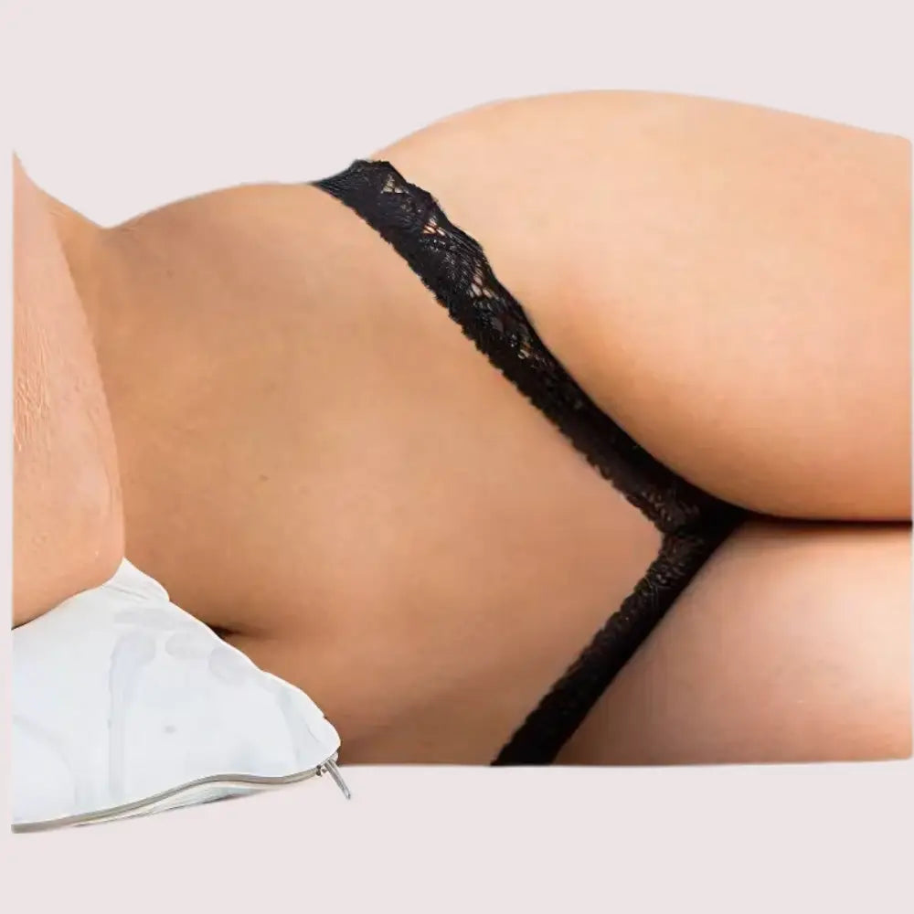 Ladies’ Sexy Black Lace Thong Panties