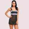 Mesh and Lace Women&#39;s Babydoll - Boldlior