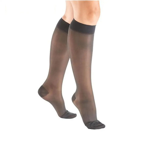 Le Bourget Black Hi-Socks unisex Western Seamless Boot Socks 2-Pack - Black / One Size