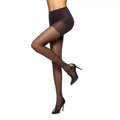 L’eggs silken mist black mist control top sheer toe - Black / One Size