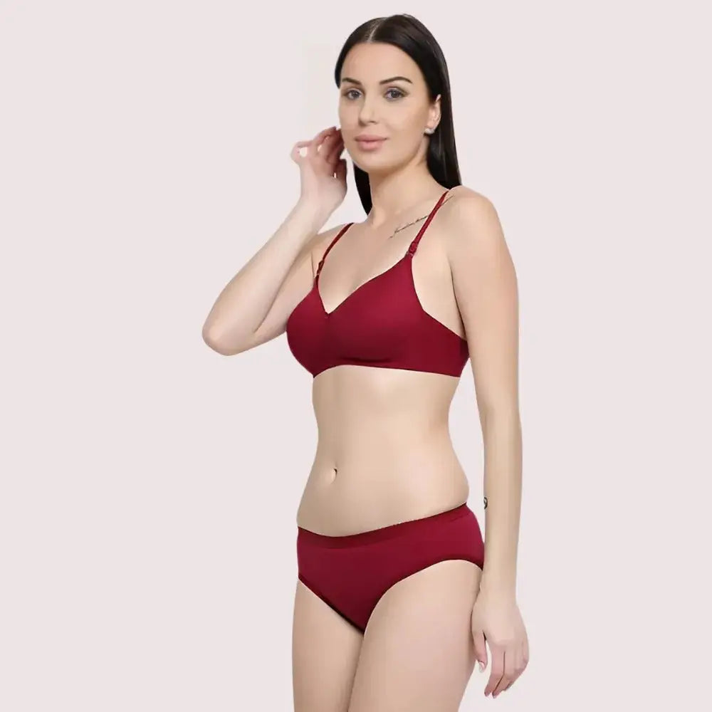 Lightly Padded Bra & Soft Cotton Panty Set (2 pack)