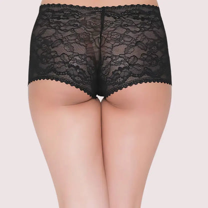 Lovely Floral Laced Sexy Boyshort