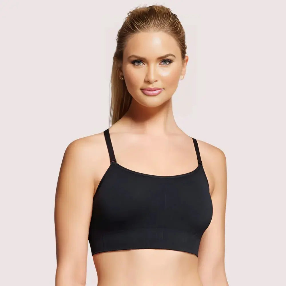 Female Black Spaghetti Straps Cami Bra Snazzyway