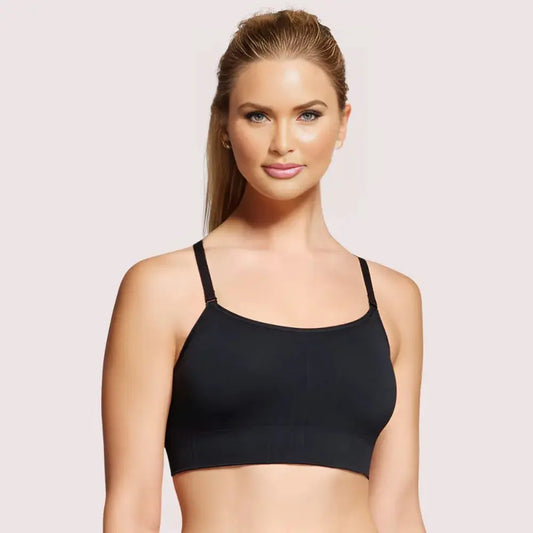 Female Black Spaghetti Straps Cami Bra Snazzyway