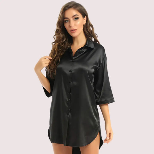 ’Luxury’ Japanees Satin Loung,Sleep Dress