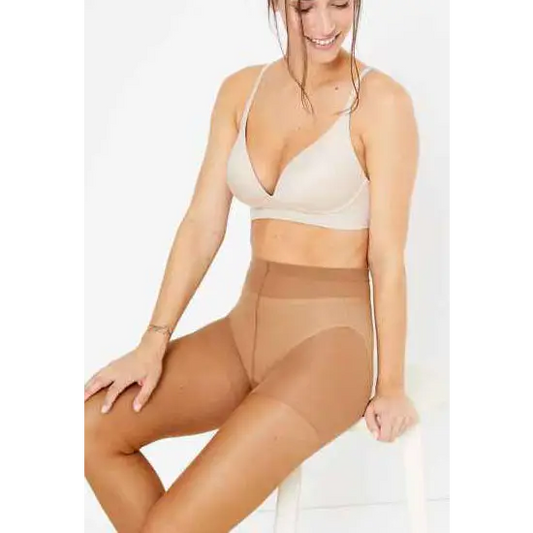 M&S firm 20 denier support shine women pantyhose - Beige / One Size