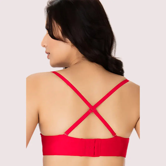 "COMFY" Moon Red Seamfree Luxury Strapless Multiway Padded Bra Snazzyway