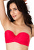 "COMFY" Moon Red Seamfree Luxury Strapless Multiway Padded Bra - Boldlior
