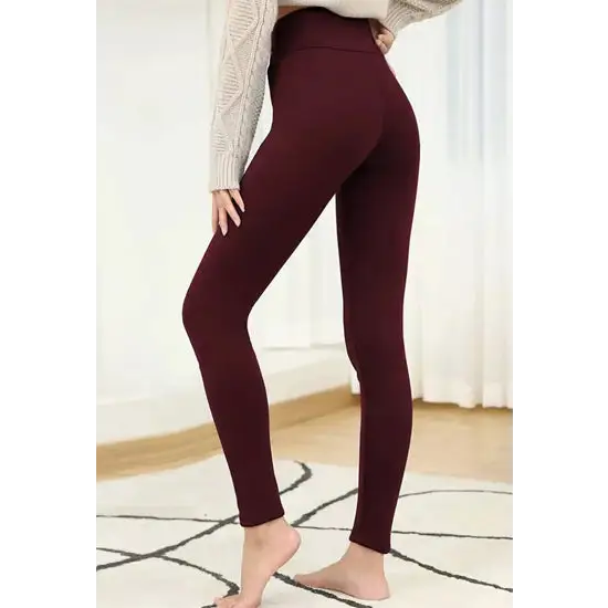 Maroon Tights - Women’s Stylish Legwear - Maroon / One Size