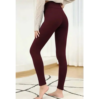 Maroon Tights - Women’s Stylish Legwear - Maroon / One Size