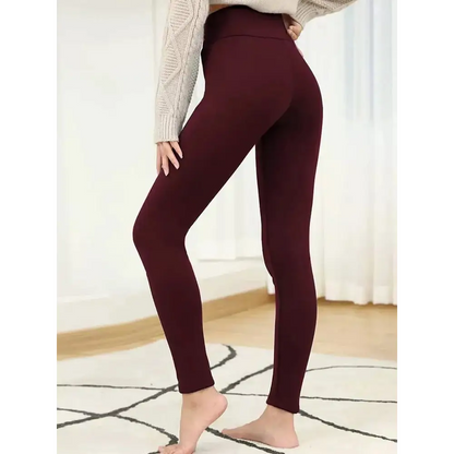 Maroon Tights - Women’s Stylish Legwear - Maroon / One Size