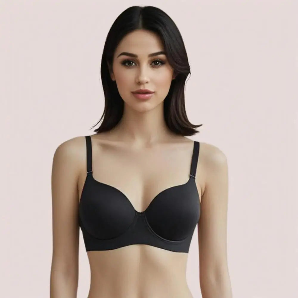 Midnight Lift – Black Padded Non-Wired Push-Up Bra