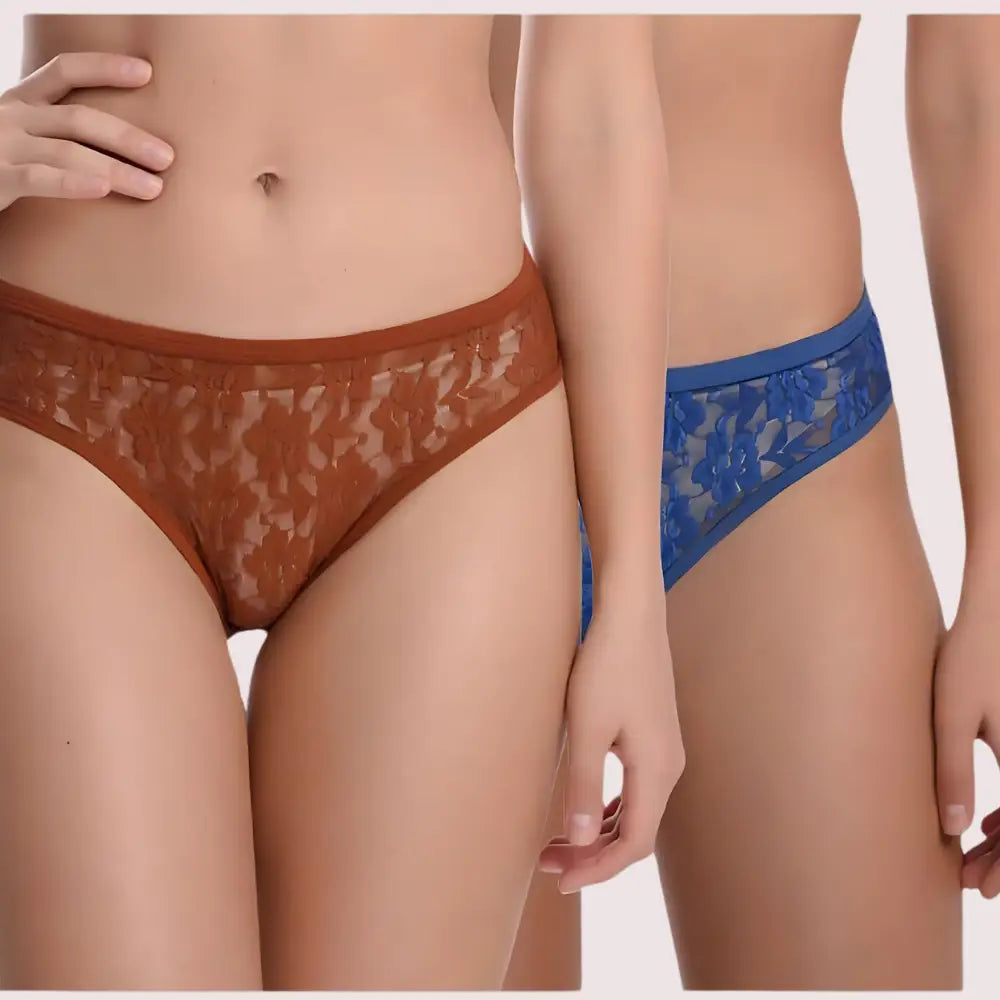 Multicolor Lace Design Women’s Bikini (Pack of 2)