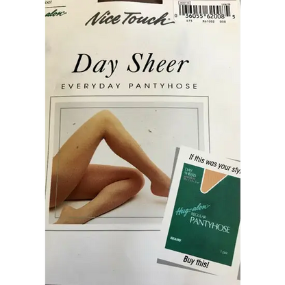 Nice Touch Day Sheer Off Black Everyday Pantyhose - One Size / off black