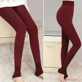 Maroon Tights - Women's Stylish Legwear Snazzyway