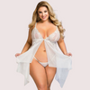 Douce Passion White Lace Trim Babydoll - Boldlior