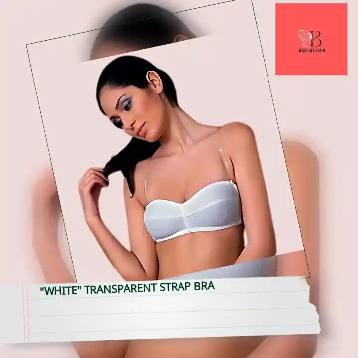 "White" Transparent Strap Bra by@Outfy