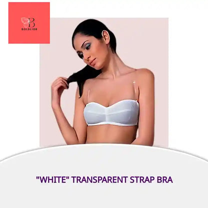 "White" Transparent Strap Bra by@Outfy