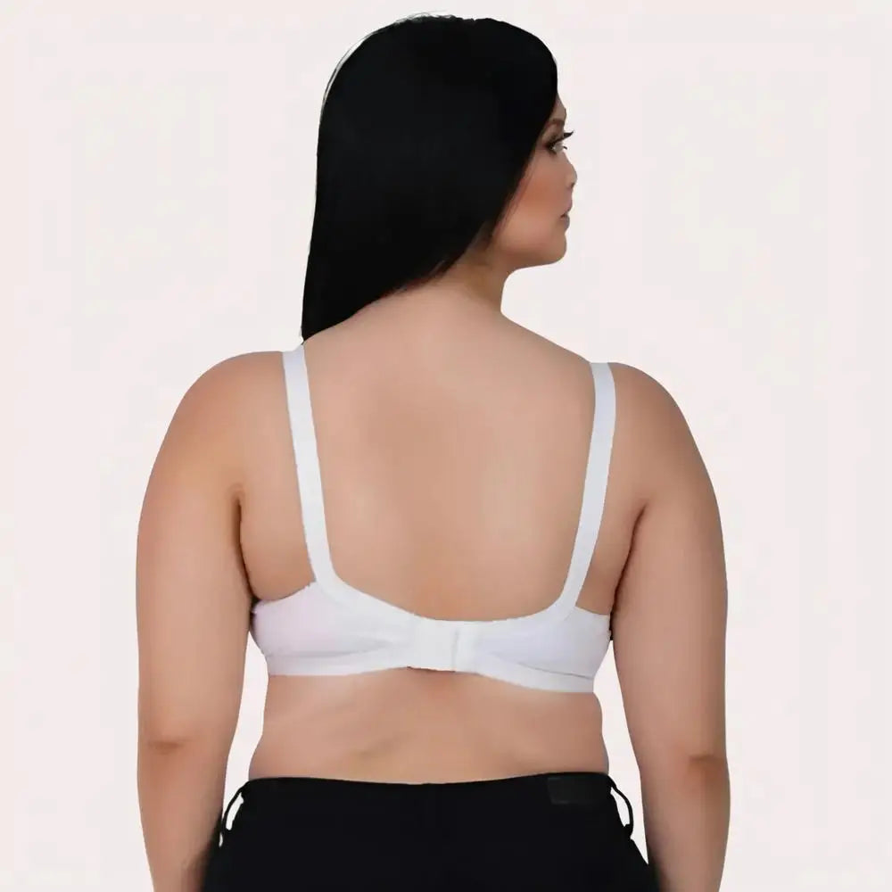PureBreeze 4-Pack – White Cotton Bras for Summers