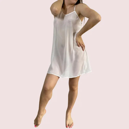 Glowing Aura Transparent Night Dress Snazzyway