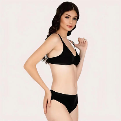 French Daina Essential Black: 2 Bras and 2 Panties Combo Set Snazzyway