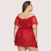 Sexy Plus Size Lace Babydoll Dress - Boldlior