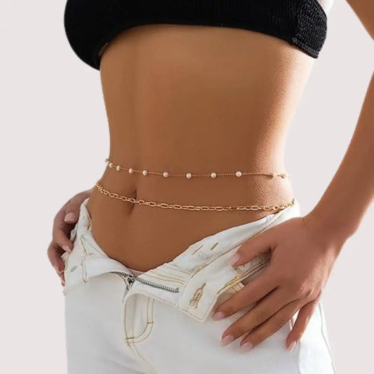 Sensuelle Temptress Twist Waist Chain - One Size