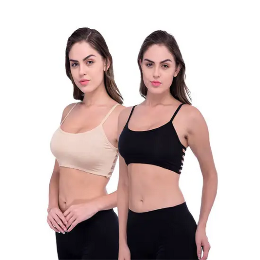 ’Sexy’ Pack Of 2 Sexy Back Stripe Bralette Bra
