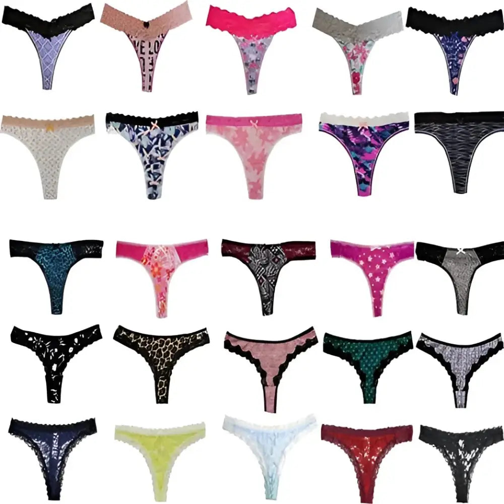 Six Assorted styles Thong’s in One Pack