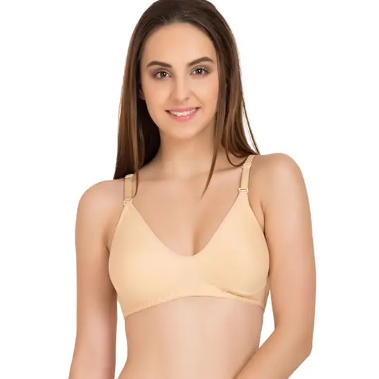 ♥Super Fine Cotton Beige Bra (PK Of 2)