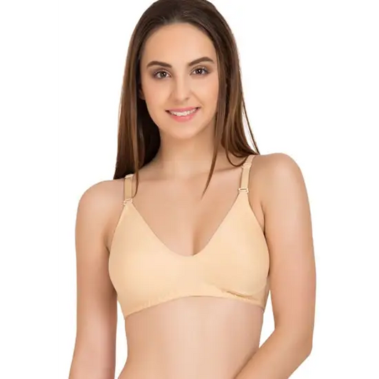 ♥Super Fine Cotton Beige Bra (PK Of 2)