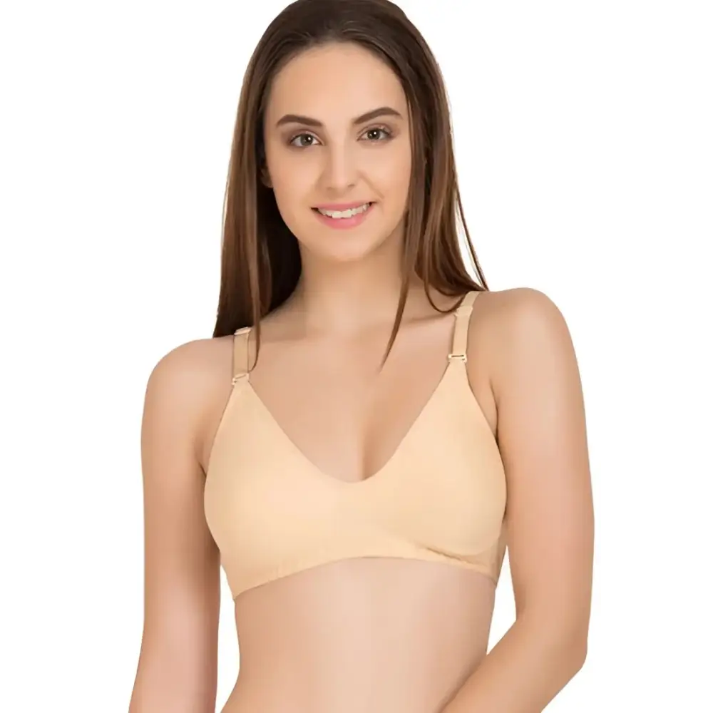 ♥Super Fine Cotton Beige Bra (PK Of 2)