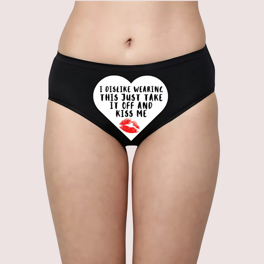 Take It Off and Kiss Me Naughty Text Panty