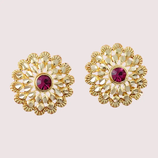 Traditional Gold Finish Earrings Set – Pack of 4 for Women - Golden