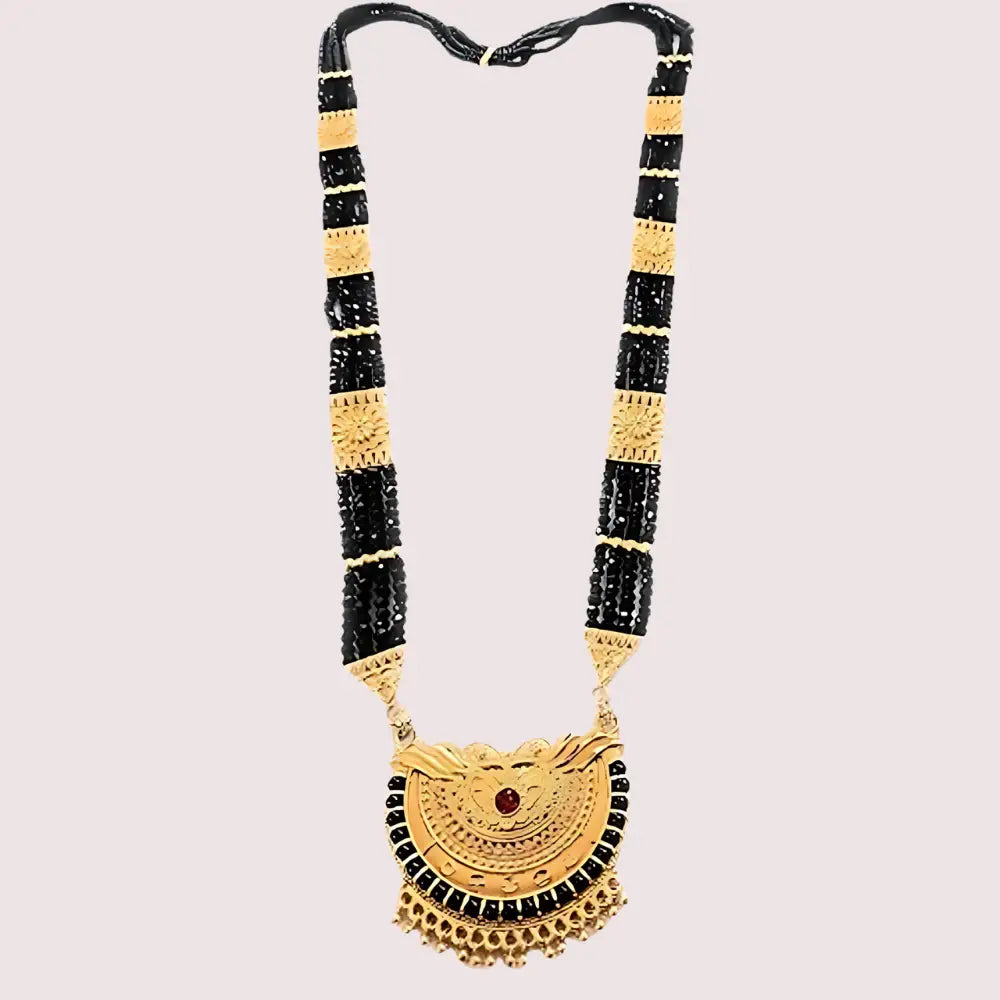 Traditional Gold Plated Pahadi Mangalsutra - Golden