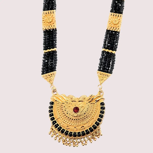 Traditional Gold Plated Pahadi Mangalsutra - Golden