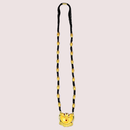 Traditional Golden Pahadi Mangalsutra for Women - Golden
