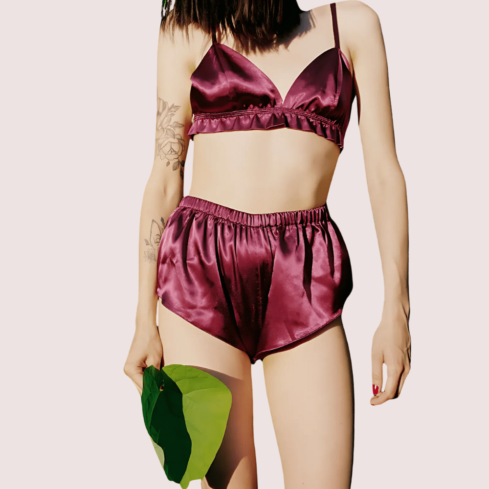 Classic Pure Silk Bra Set for Women - Boldlior