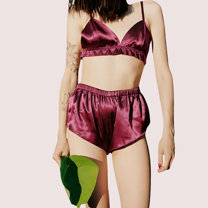 Classic Pure Silk Bra Set for Women - Boldlior